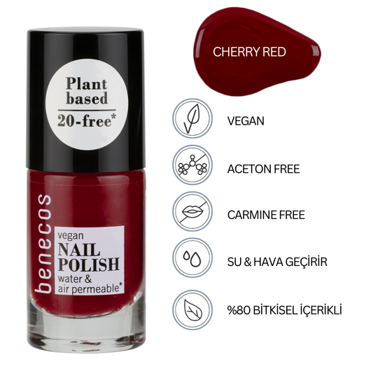 Doğal İçerikli Vegan Oje - Cherry Red - Benecos